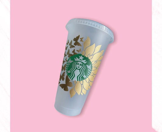 Butterfly Flower Starbucks Cup